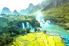 Cascades de Bản Giốc dans le géoparc mondial UNESCO Non Nước Cao Bằng. — Photo bvhttdl.gov.vn