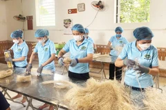 Production de vermicelles destinés à l'exportation dans l'usine de Duong Kien dans le village de So (commune de Hung Dao). Photo : VNA