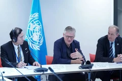 Jean-Pierre Lacroix, Secrétaire général adjoint aux opérations de paix de l'ONU, s'exprime lors d'une conférence de presse à Hanoï (Photo : VNA)
