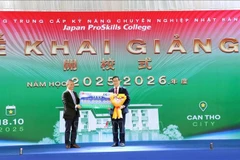 Le Collège japonais de compétences professionnelles (JPC) a officiellement inauguré sa première année universitaire, le 18 octobre, dans la ville de Can Tho. Photo : VNA