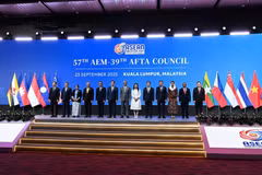 Lors de la 39e réunion de la zone de libre-échange de l'ASEAN (Photo : moit.gov.vn)