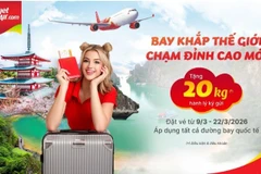Vietjet propose des bagages gratuits et des prix en or dans le cadre de sa promotion de mars. (Photo : Vietjet)