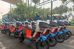 Au total, 500 vélos électriques en libre-service devraient être mis en service sur l'ensemble du réseau de stations de Hô Chi Minh-Ville en mars. Photo : Centre de gestion des transports publics de Hô Chi Minh-Ville