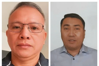 Nguyen Van Dai (à gauche), et Le Trung Khoa