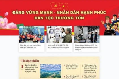 La page spécialisée de la VNA dédiée à la protection des fondements idéologiques du Parti, intitulée « Happy Vietnam ». Photo: VNA