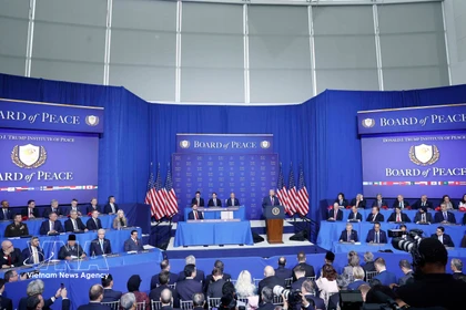 Le secrétaire général To Lam assiste à la réunion inaugurale du Conseil de la paix sur Gaza à Washington D.C., États-Unis. Photo : VNA