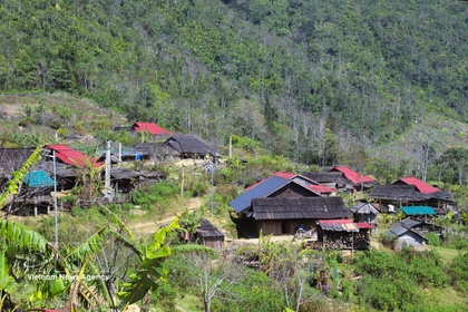 Le village de Huoi Man est situé à près de 1.700 mètres d’altitude. Photo: VNA