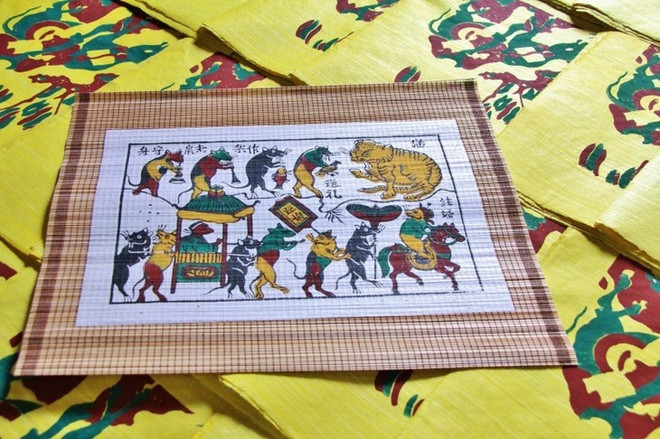 "Le mariage des rats", le tableau le plus célèbre du village de Dong Ho. Photo: baotintuc mariage-des-rats.jpg