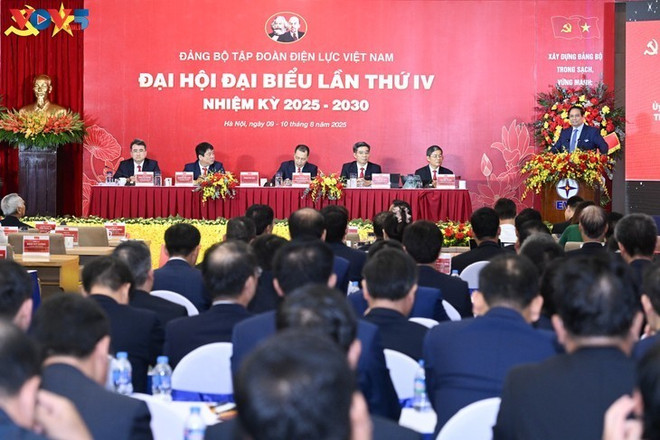 4e Congrès du Parti - Groupe Électricité du Vietnam (2025-2030). Photo: VOV electricite-du-vietnam.jpg