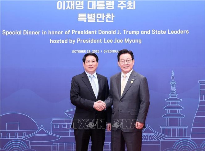 Le président sud-coréen Lee Jae Myung (à droite) et le président vietnamien Luong Cuong. Photo : VNA luong-cuong-lee-jae-myung.jpg