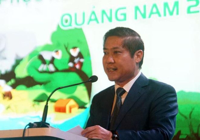 Le vice-président du Comité populaire provincial Phan Thai Binh s'exprime lors de la cérémonie de clôture de l’Année nationale de restauration de la biodiversité 2024. Photo: VNA phan-thai-binh.jpg