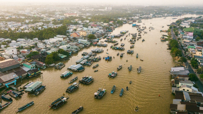 Marché flottant de Cai Rang à Cân Tho (Delta du Mékong). Photo: VietnamPlus cai-rang.jpg