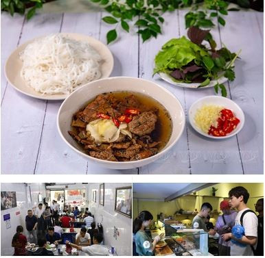 Bún chả (vermicelles de riz accompagnés de viande de porc grillée). Photo: VNP bun-cha.jpg