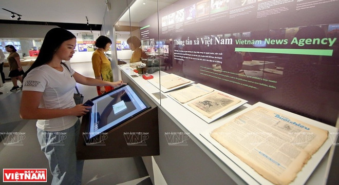 L'Agence vietnamienne d'information (VNA) se raconte au Musée de la presse vietnamienne. Photo: VNP musee-de-la-presse-vietnamienne-4.jpg