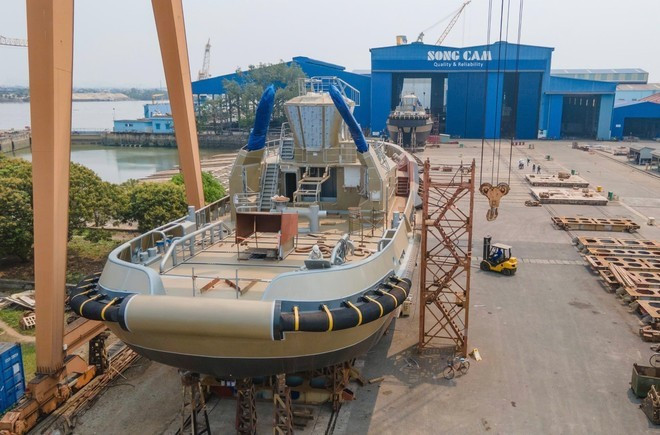 Le chantier naval Sông Câm a construit avec succès certains des navires les plus exigeants techniquement au monde. Photo : VietnamPlus song-cam-shipbuilding-company.jpg