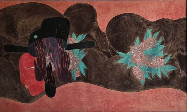 "Nhung dam mây xa" (Nuages) figure parmi les œuvres exposées. Photo : VNUFA nuages.jpg