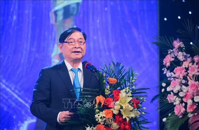 Phan Xuân Dung, président de l’Union vietnamienne des associations scientifiques et technologiques, prend la parole lors de l’événement. Photo : VNA phan-xuan-dung.jpg