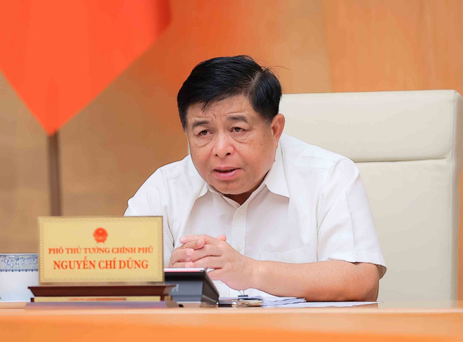 Le vice-Premier ministre Nguyên Chi Dung prend la parole lors de la réunion. Photo : VNA nguyen-chi-dung.jpg