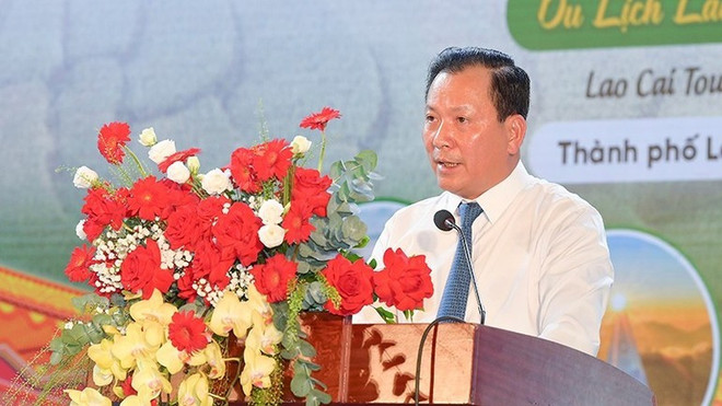 Hoàng Quôc Khanh, vice-président permanent du Comité populaire de la province de Lào Cai, a affirmé que sa province s’engage fermement dans le développement du tourisme vert et durable. Photo : NDEL hoang-quoc-khanh.jpg