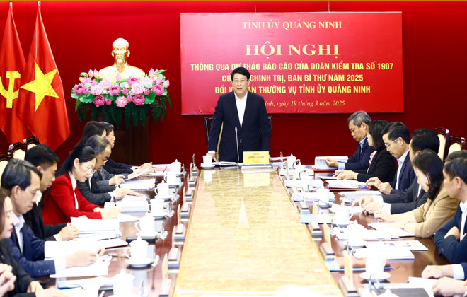 Le président Luong Cuong lors de la conférence, à Quang Ninh, le 19 mars. Photo: VNA president-luong-cuong-quang-ninh.jpg