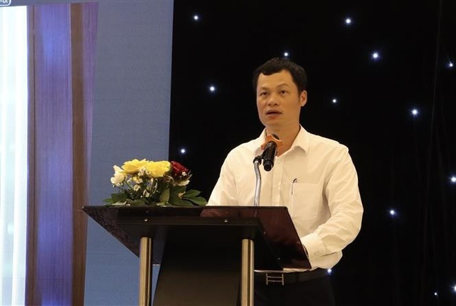 Dô Quoc Hung, directeur adjoint du Département des marchés extérieurs, a pris la parole lors de l’événement. Photo : VNA do-quoc-hung.jpg