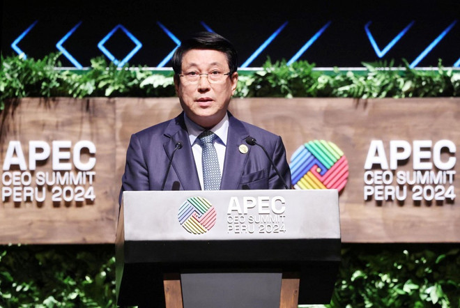 Le président Luong Cuong au Sommet de l'APEC 2024. Photo : VNA luong-cuong-apec.jpg