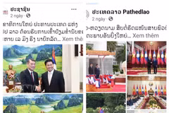 Les articles sur la visite sont publiés sur la page Facebook officielle de Laophattana News et sur celle de Pathetlao. Photo : VNA
