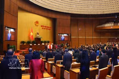 La cérémonie d'investiture du président To Lam. Photo : VNA