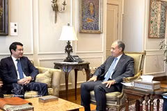 Le vice-ministre Le Anh Tuan (gauche) et le ministre égyptien de l’Investissement et du Commerce extérieur, Mohamed Farid Saleh. Photo : VNA