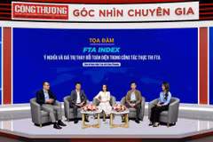 Séminaire «Indice ALE : signification et valeur d’un changement global dans la mise en œuvre des ALE », organisé par le magazine «Cong Thuong « (Industrie et Commerce) le 6 décembre à Hanoi. Photo : VietnamPlus
