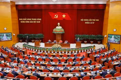 La séance d'ouverture du deuxième Plénum du Comité central du Parti communiste du Vietnam du 14e mandat à Hanoï. Photo : VNA