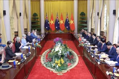 Entretien à Hanoï entre le président vietnamien Luong Cuong et la gouverneure générale d’Australie, Sam Mostyn. Photo : VNA