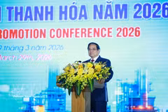 Le Premier ministre Pham Minh Chinh prend la parole à la Conférence de promotion de l’investissement de la province de Thanh Hoa en 2026. Photo : VNA