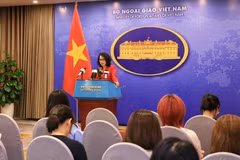La porte-parole Pham Thu Hang. Photo : VNA