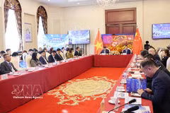 Un échange de vue sur la promotion des investissements et de la coopération économique et commerciale entre le Vietnam et la Chine. Photo : VNA