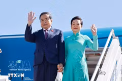 Le président de l’Assemblée nationale du Vietnam Tran Thanh Man et son épouse Nguyen Thi Thanh Nga. Photo : VNA