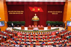 Le 12e Plénum du Comité central du Parti communiste du Vietnam à Hanoï. Photo : VNA