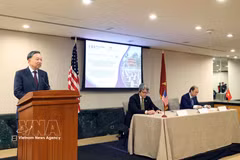 Le dirigeant To Lam rencontre le Conseil des affaires États-Unis–ASEAN et des entreprises américaines. Photo : VNA