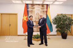 Le vice-président de l’Assemblée nationale Nguyen Doan Anh (gauche) et le président du Seimas de Lituanie, Juozas Olekas. Photo : VNA