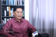 Le directeur général de l’Agence de presse du Laos (KPL), Vannasin Simmavong. Photo : VNA