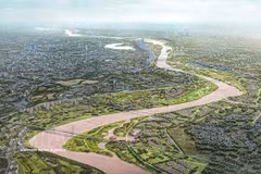 Le projet de la zone urbaine du fleuve rouge. Photo : VNA