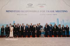 Délégués à la réunion des ministres du Commerce de l'APEC à Jiangsu, en Chine. Photo : VNA