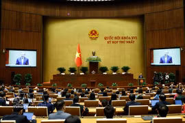 Le secrétaire général du Comité central du Parti communiste du Vietnam, To Lam, présente une allocution importante. Photo : VNA