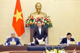 Le président de l’Assemblée nationale, Tran Thanh Man prend la parole. Photo : VNA