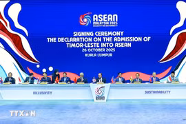 Le Timor-Leste devient officiellement le 11e membre de l’ASEAN. Photo : VNA
