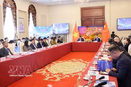 Un échange de vue sur la promotion des investissements et de la coopération économique et commerciale entre le Vietnam et la Chine. Photo : VNA