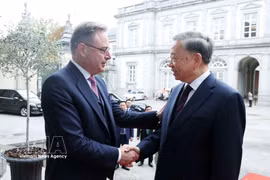 Le Premier ministre belge Bart De Wever et le secrétaire général du Parti et président vietnamien To Lam (droite). Photo : VNA