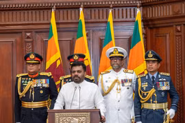 Le président du Sri Lanka, Ranil Wickremesinghe, lors de son investiture à Colombo, le 23 septembre 2024. Photo : AA/VNA