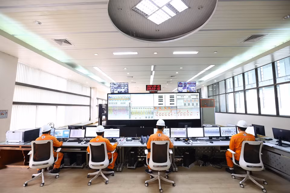 La salle de contrôle de la centrale.