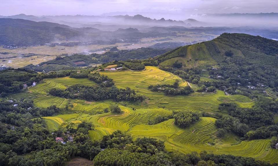 La beauté des rizières en terrasses de la commune de Mien Doi peut être comparée avec celles des régions très réputées comme Lao Cai, Yen Bai... Photo : VNA